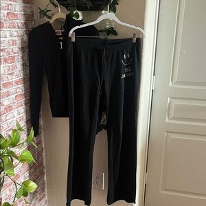 Juicy Couture Black Lounge Set with Smiley